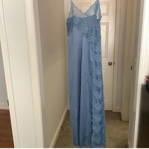 Vintage Light Blue Lace Slip Dress